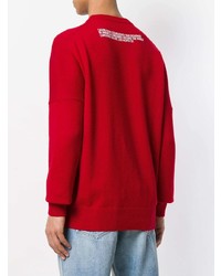 roter bedruckter Pullover mit einem Rundhalsausschnitt von Calvin Klein 205W39nyc