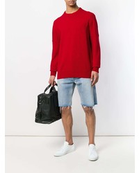 roter bedruckter Pullover mit einem Rundhalsausschnitt von Calvin Klein 205W39nyc