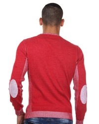 roter bedruckter Pullover mit einem Rundhalsausschnitt von R-NEAL