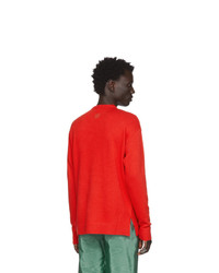 roter bedruckter Pullover mit einem Rundhalsausschnitt von Loewe