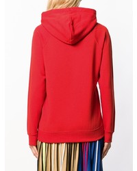 roter bedruckter Pullover mit einer Kapuze von Kenzo