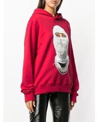 roter bedruckter Pullover mit einer Kapuze von Ih Nom Uh Nit