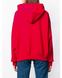 roter bedruckter Pullover mit einer Kapuze von Polo Ralph Lauren