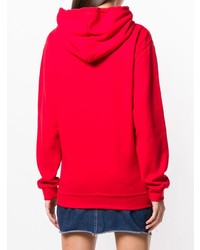 roter bedruckter Pullover mit einer Kapuze von Nil & Mon