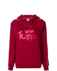 roter bedruckter Pullover mit einer Kapuze von Kappa