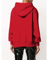 roter bedruckter Pullover mit einer Kapuze von Amen