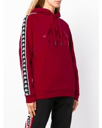 roter bedruckter Pullover mit einer Kapuze von Kappa