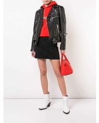roter bedruckter Pullover mit einer Kapuze von Givenchy