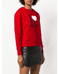 roter bedruckter Pullover mit einer Kapuze von Zadig & Voltaire
