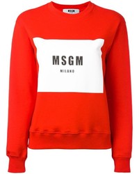 roter bedruckter Pullover von MSGM