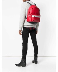 roter bedruckter Rucksack von Saint Laurent