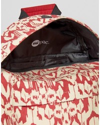 roter bedruckter Rucksack von Mi-pac