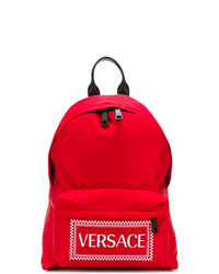 roter bedruckter Rucksack von Versace