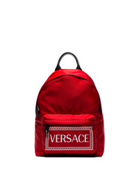 roter bedruckter Rucksack von Versace
