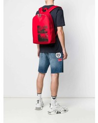 roter bedruckter Rucksack von Calvin Klein Jeans