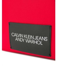 roter bedruckter Rucksack von Calvin Klein Jeans