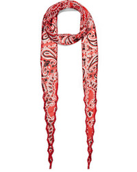 roter bedruckter Schal von Chan Luu