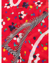 roter bedruckter Schal von Marc Jacobs