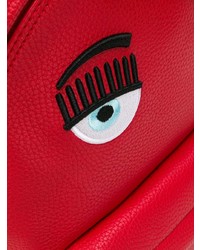 roter bedruckter Segeltuch Rucksack von Chiara Ferragni