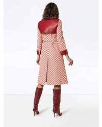 roter bedruckter Trenchcoat von Gucci