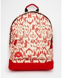 roter bedruckter Wildleder Rucksack