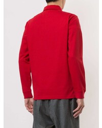 roter bestickter Polo Pullover von Kent & Curwen