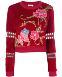 roter bestickter Pullover von See by Chloe