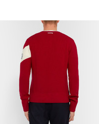 roter Pullover mit Chevron-Muster von Moncler Gamme Bleu