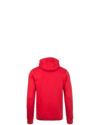 roter Fleece-Pullover mit einem Kapuze von Nike