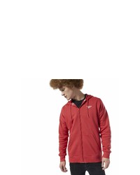 roter Fleece-Pullover mit einem Kapuze von Reebok Classic