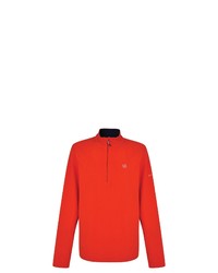 roter Fleece-Pullover mit einem Reißverschluss am Kragen von dare2b