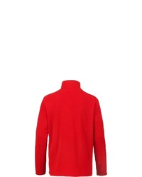 roter Fleece-Pullover mit einem Reißverschluss am Kragen von maui wowie