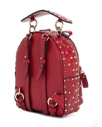 roter gesteppter Leder Rucksack von Valentino