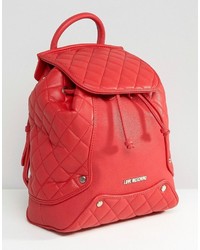 roter gesteppter Rucksack von Love Moschino