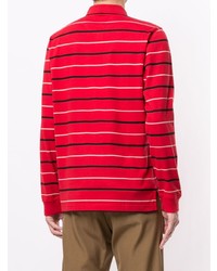 roter horizontal gestreifter Polo Pullover von Kent & Curwen