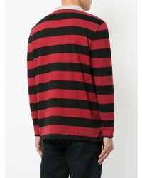 roter horizontal gestreifter Polo Pullover von Kent & Curwen