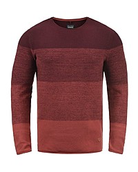 roter horizontal gestreifter Pullover mit einem Rundhalsausschnitt von BLEND