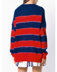 roter horizontal gestreifter Pullover mit einem Rundhalsausschnitt von Isabel Marant Etoile