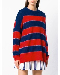 roter horizontal gestreifter Pullover mit einem Rundhalsausschnitt von Isabel Marant Etoile