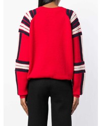 roter horizontal gestreifter Pullover mit einem Rundhalsausschnitt von Isabel Marant Etoile