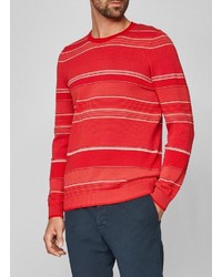 roter horizontal gestreifter Pullover mit einem Rundhalsausschnitt von MAERZ Muenchen