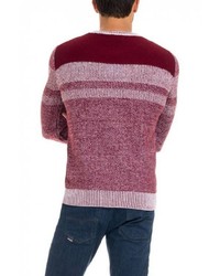 roter horizontal gestreifter Pullover mit einem Rundhalsausschnitt von SALSA