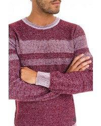 roter horizontal gestreifter Pullover mit einem Rundhalsausschnitt von SALSA