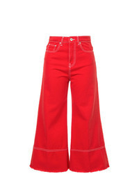 roter Hosenrock aus Jeans