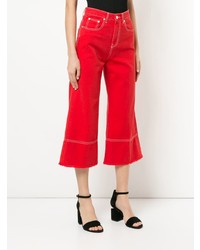 roter Hosenrock aus Jeans von MSGM