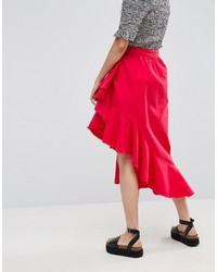 roter Jeansrock von Asos