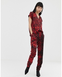 roter Jumpsuit mit Leopardenmuster von B.young