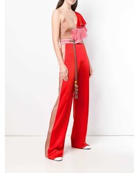 roter Jumpsuit mit Rüschen von Peter Pilotto