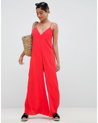 roter Jumpsuit von ASOS DESIGN