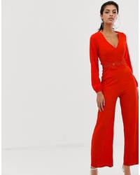 roter Jumpsuit von AX Paris